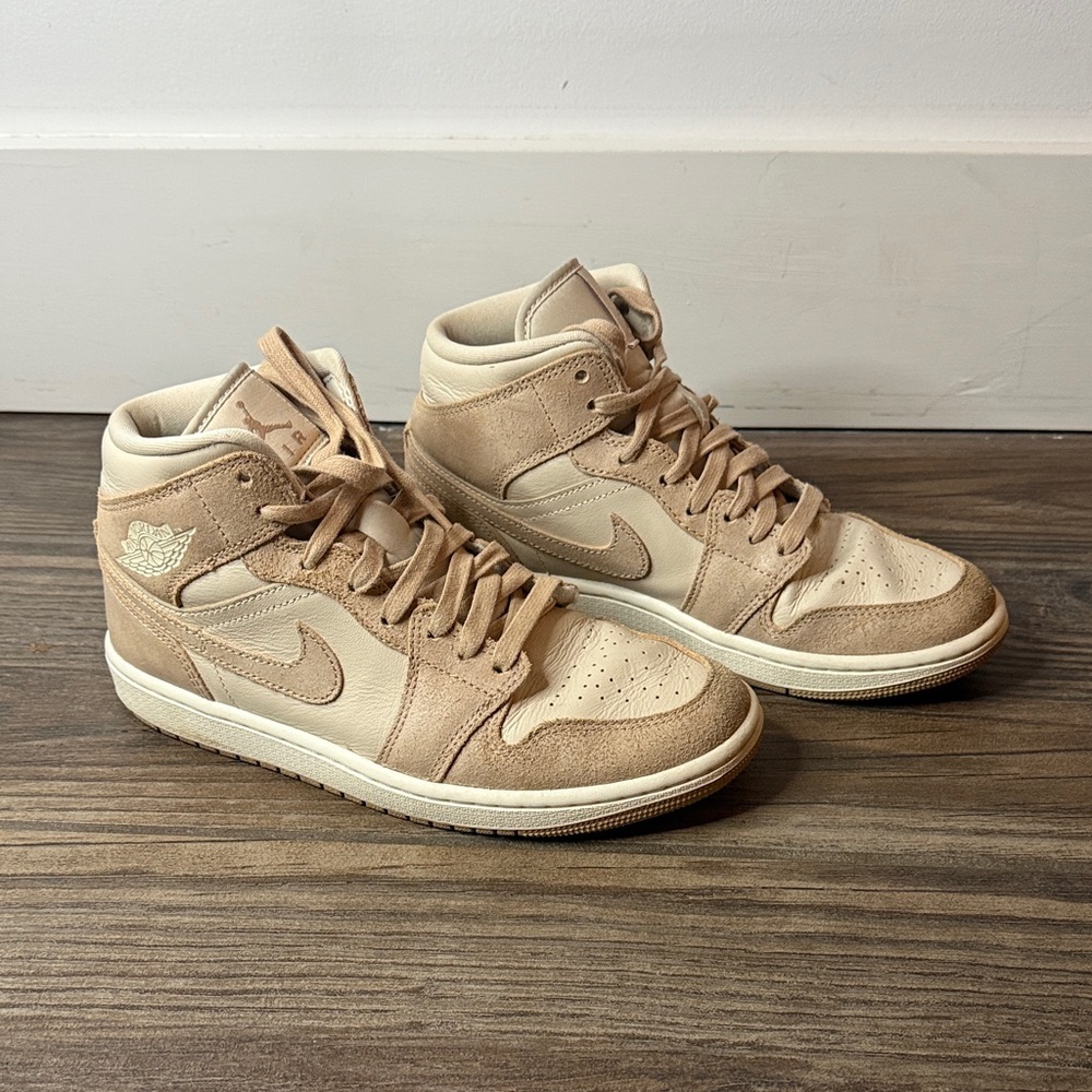 Nike Air Jordans in Tan and Cream